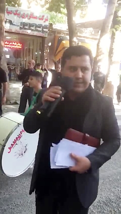 کربلایی سید محمد زمانی اربعین 1401 شهر خوانسار دسته عزاداری