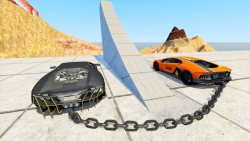 گیم پلی بازی BeamNG Drive - پرش های سریع و تصادفات ماشینی