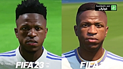 مقایسه چهره بازیکنان در فیفا ۲۲ و فیفا ۲۳ | fifa23   fifa22