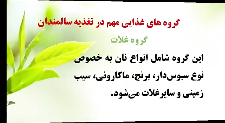 تغذیه و سالمندی