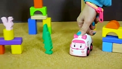 ماشین های اسباب بازی برای بچه ها - بازی های عاشقانه! - Robocar poli amber! ( Rob