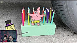 له کردن وسایل کیوت زیر چرخ ماش...