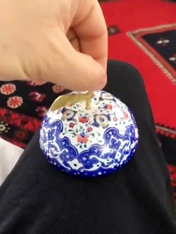 آنباکس و تجربه خرید قندان مسی میناکاری برند نادری