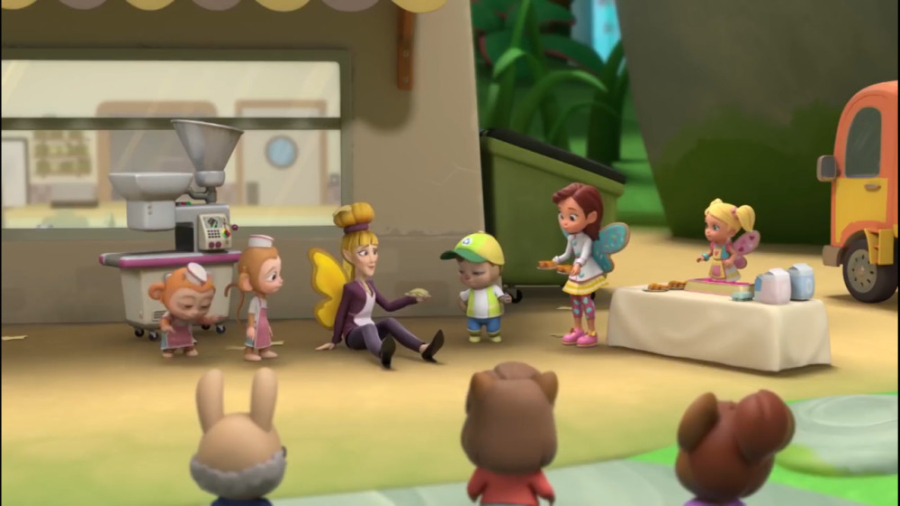 کارتون کافه باتربین به زبان انگلیسی Butter beans Cafe آموزشی فلوتر کیک