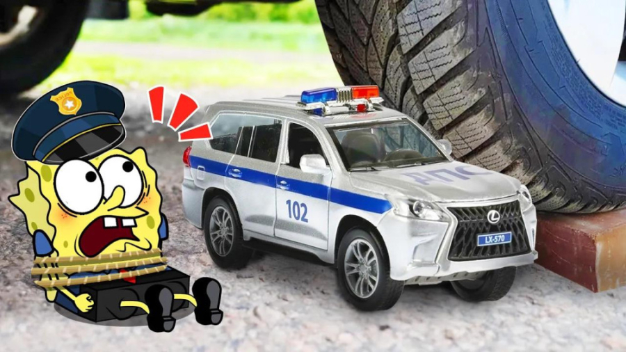 له کردن وسایل کیوت زیر چرخ ماش...