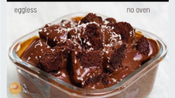 دسر فوق العاده خوشمزه شکلاتی خونگی بدون تخم مرغ و بدون فر