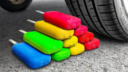 له کردن وسایل کیوت زیر چرخ ماش...