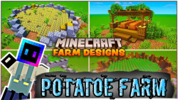 Minecraft / potatoe farm / ماینکرافت / آموزش ساخت مزرعه ی سیب زمینی