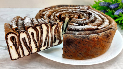 طرز تهیه کیک دو رنگ مدل جدید :: کیک خانگی ساده و شکلاتی