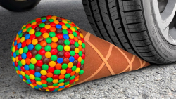 له کردن وسایل کیوت زیر چرخ ماش...