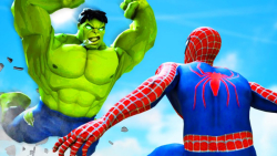 نبرد حماسی هالک در مقابل مرد عنکبوتی - نبرد ابرقهرمانان GTA V