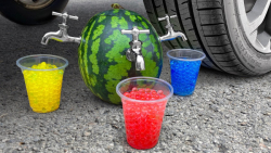 له کردن هندوانه با شیر آب زیر...