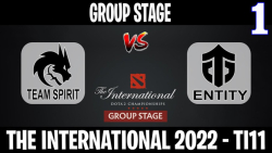 Team Spirit vs Entity مسابقات International 2022 مرحله گروهي گروه B گيم اول