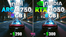 مقایسه کارت گرافیک Intel Arc A750 و Nvidia RTX 3050