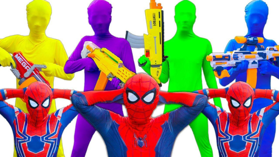 نبرد تیم مرد عنکبوتی و تیم سای...