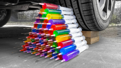 له کردن وسایل کیوت زیر چرخ ماش...