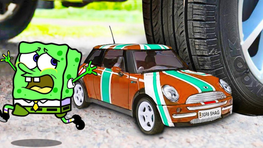 له کردن وسایل کیوت زیر چرخ ماش...