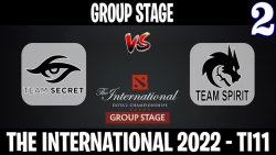 Team Secret vs Team Spirit مسابقات International 2022 مرحله گروهي گروه B گيم دوم