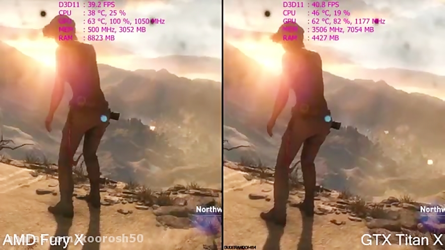 Rise Of The Tomb Raider 4k GTX Titan X Vs AMD Fury X Fr