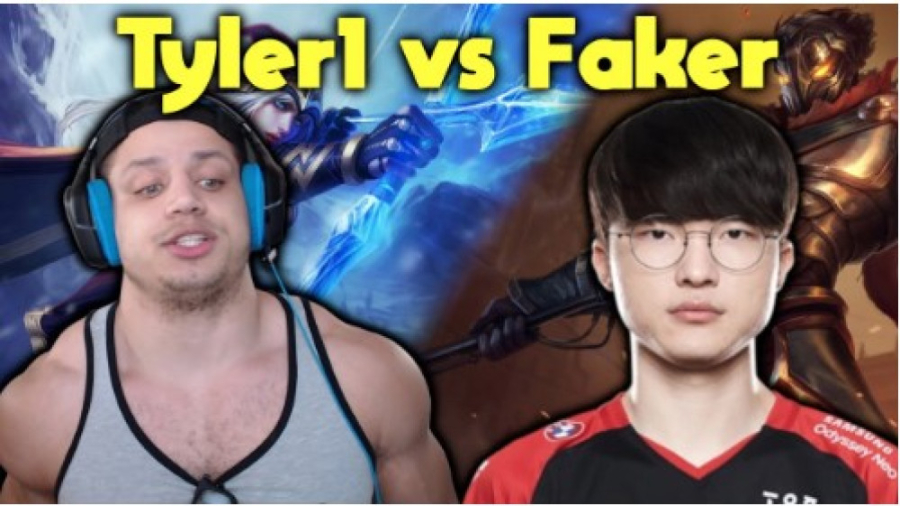 TYLER1 , FAKER , مسابقه , تایلر1 , فیکر , تایلر , افتادن , اولین