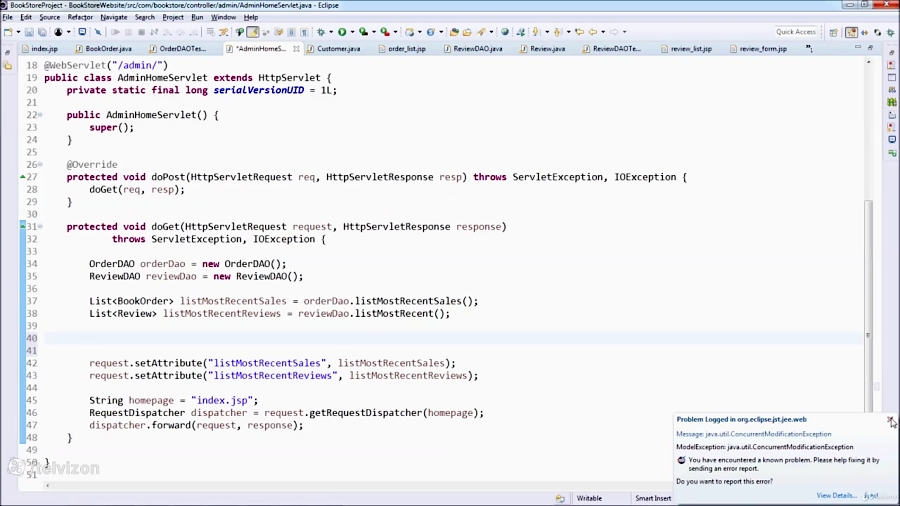 دوره ساخت وب سایت JSP ، Java Servlet و Hibernate / فصل 43 از 44 / قسمت ...