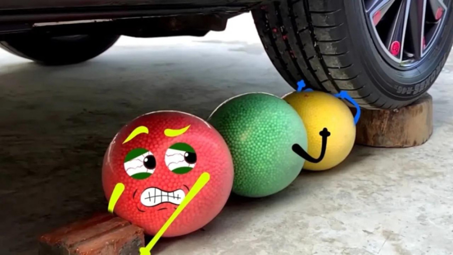 له کردن وسایل کیوت زیر چرخ ماش...