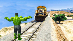 هالک gta v در مقابل قطار /gta v
