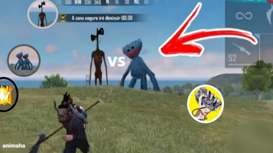 سایرن هد و هاگی واگی در فری فایر عجب جنگی شده!! Free Fire لاکپشت رقصان