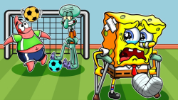 باب اسفنجی نمیتونه فوتبال بازی...