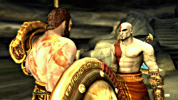 صحنه مبارزه کریتوس در مقابل برادرش دیموس - خدای جنگ