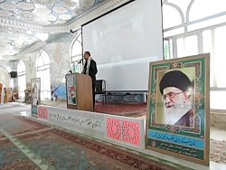 سخنران قبل از خطبه ها: فرمانده ناحیه مقاومت بسیج نایین سرهنگ الیاسی
