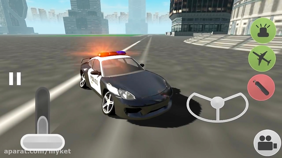 Futuristic Flying Police Car