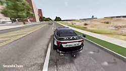 تصادفات پلیس ها در بازی BeamNG DRIVE