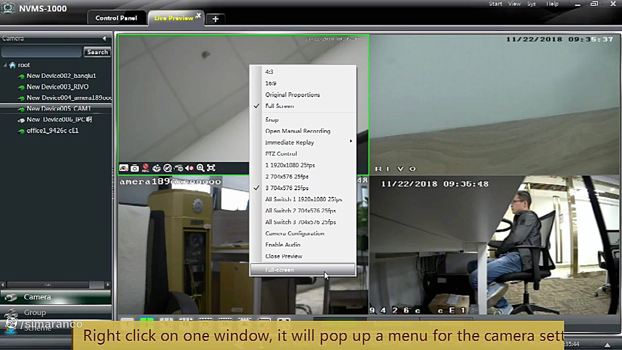 معرفی نرم افزار مدیریت تصویر NVMS1000 (بخش_اول#نمایش زنده (LIVE PREVIEW)) زمان237ثانیه