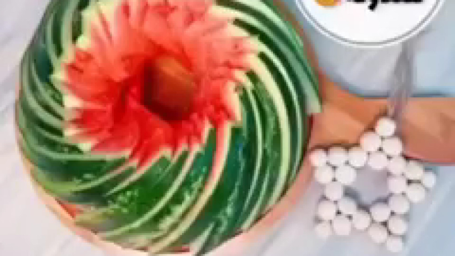 تزیین هندونه شب یلدا زمان58ثانیه
