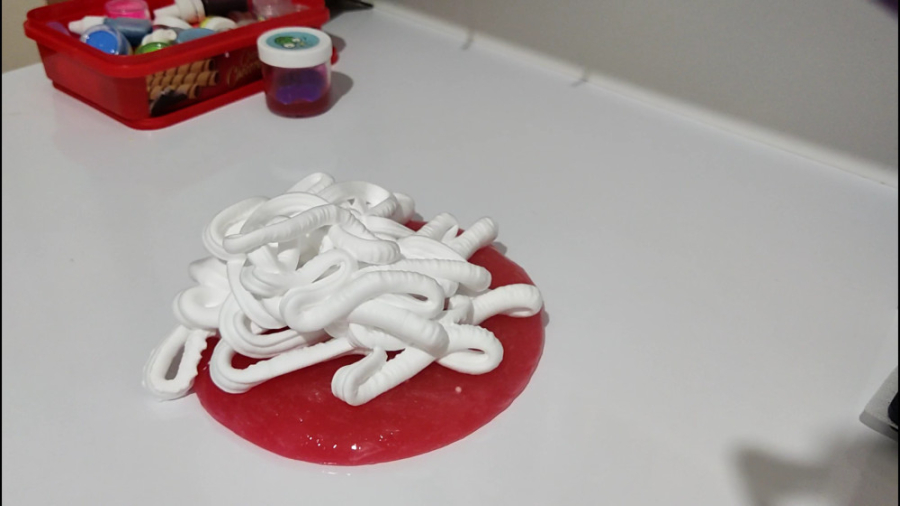 مخلوط کردن ۳ تا اسلایم و پفکی...