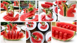تزیین و برش هندوانه شب یلدا ، ساده و شیک برای سفره آرایی شب یلدا