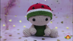 آموزش بافت عروسک بچه هندوانه از کانال عروسک بافی Odinka crochet با ترجمه/ 3