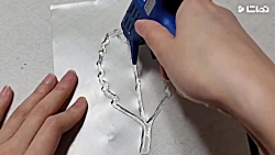کاردستی خارق العاده با برگ درخت و پوسته تخم مرغ