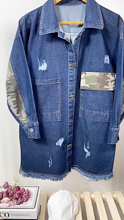 کت جین طرح ارتشی ، کد 1055