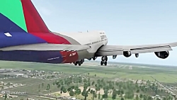 فررود اضطراری هواپیمای 747 در باند فرودگاه | بازی GTA5