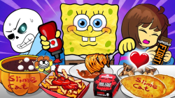 جدال با کله اسکلتی باب اسفنجی...