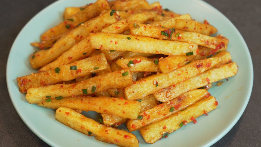 دستور پخت فوق العاده سیب زمینی سرخ کرده ترد با سبزیجات - لاکچری و آسان!