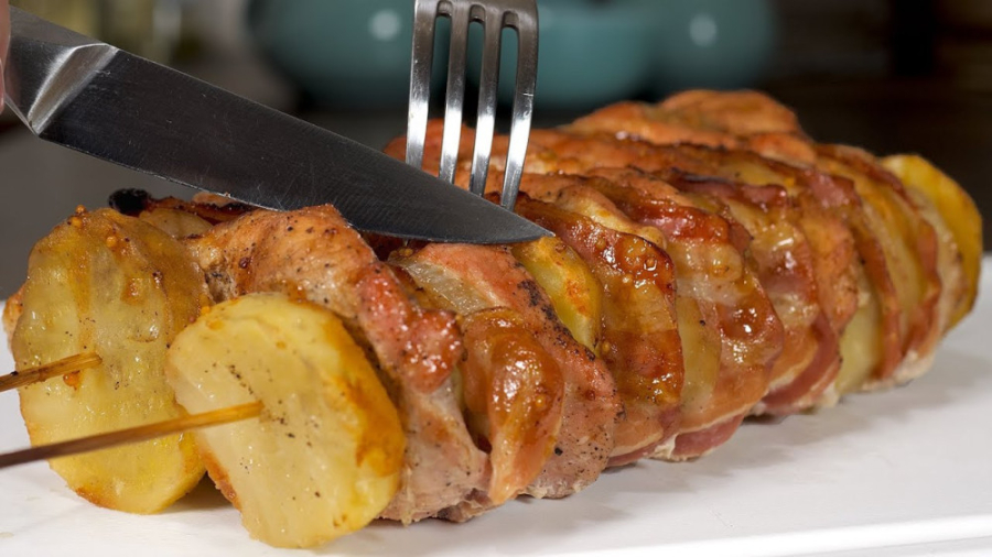 طرز تهیه مرغ و سیب زمینی کبابی :: آموزش آشپزی خوشمزه خانگ