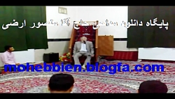 حضور حاج منصور ارضی در مسجد روستا