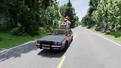 لحظه تصادفات پلیس ها در بازی BeamNG Drive