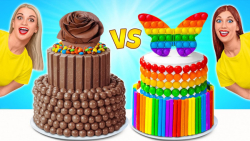 چالش خنده دار کیک رنگی و شکلات...