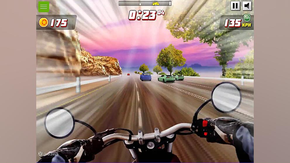 گیم پلی بازی موتور سواری در بزرگراه PEFR