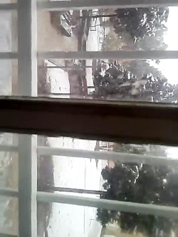 یک روز برفی پشت پنجره