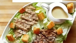 سالاد سزار || طرز تهیه سالاد با مرغ